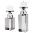 Uttermost Lucian Nickel Candleholders - Set of 2