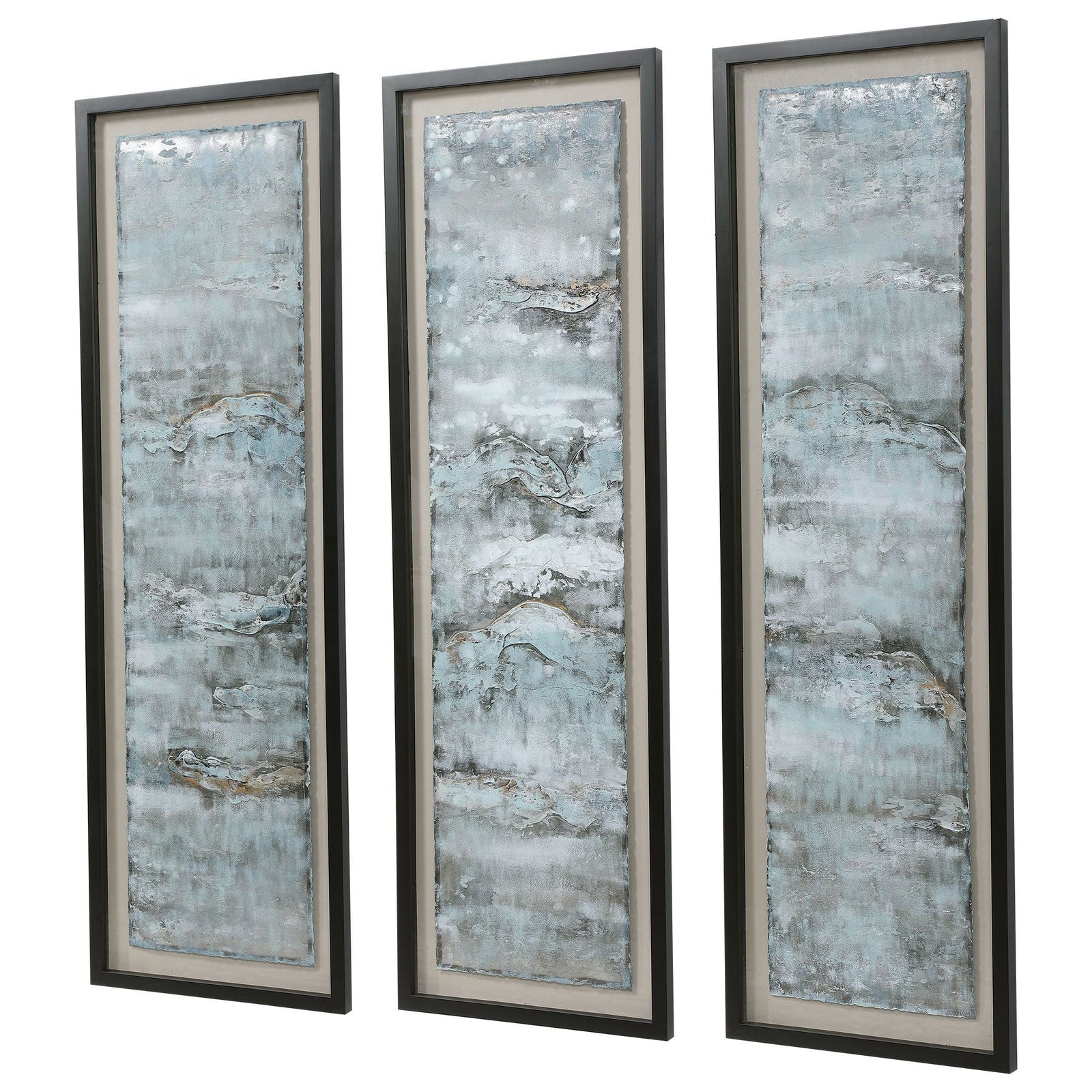 Uttermost Ocean Swell Painted Metal Art - Set of 3, 3 Cartons