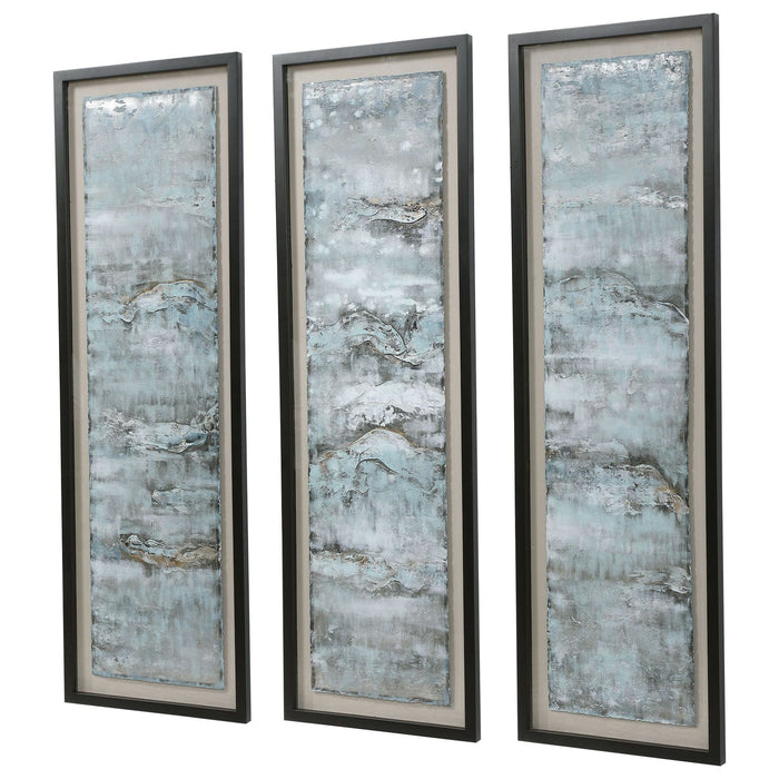 Uttermost Ocean Swell Painted Metal Art - Set of 3, 3 Cartons
