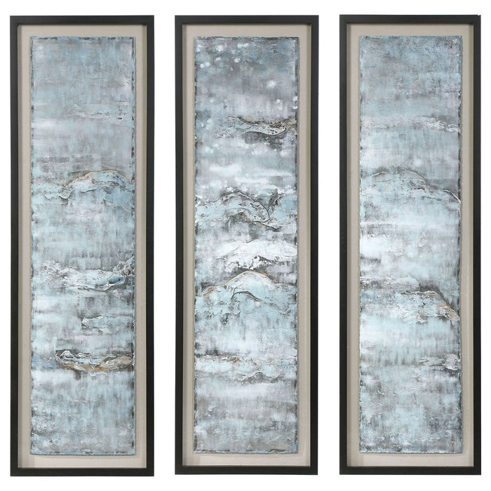 Uttermost Ocean Swell Painted Metal Art - Set of 3, 3 Cartons
