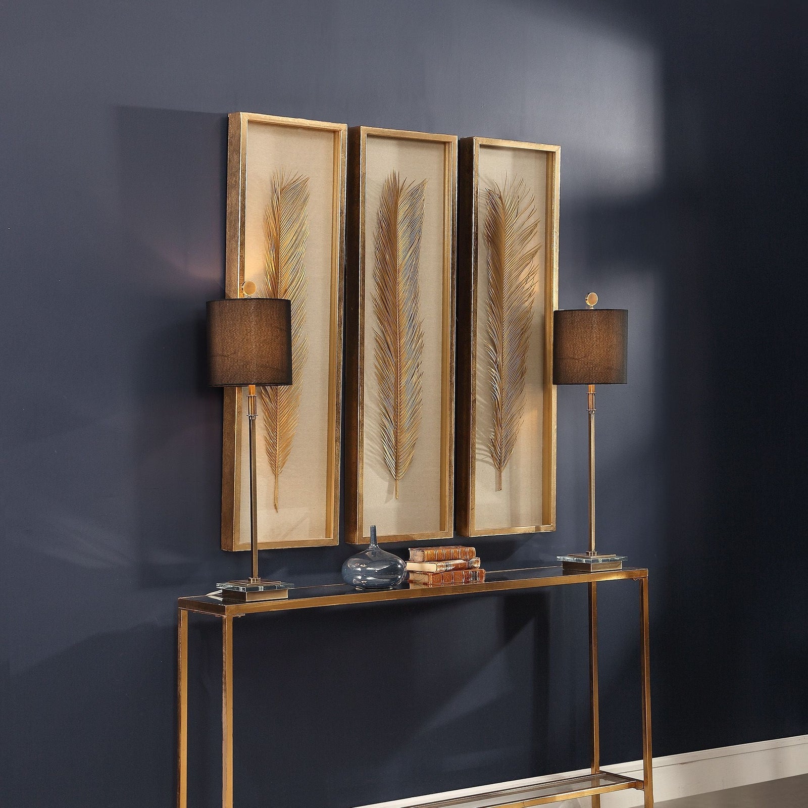 Uttermost Palma Gold Leaf Shadow Box - Set of 3