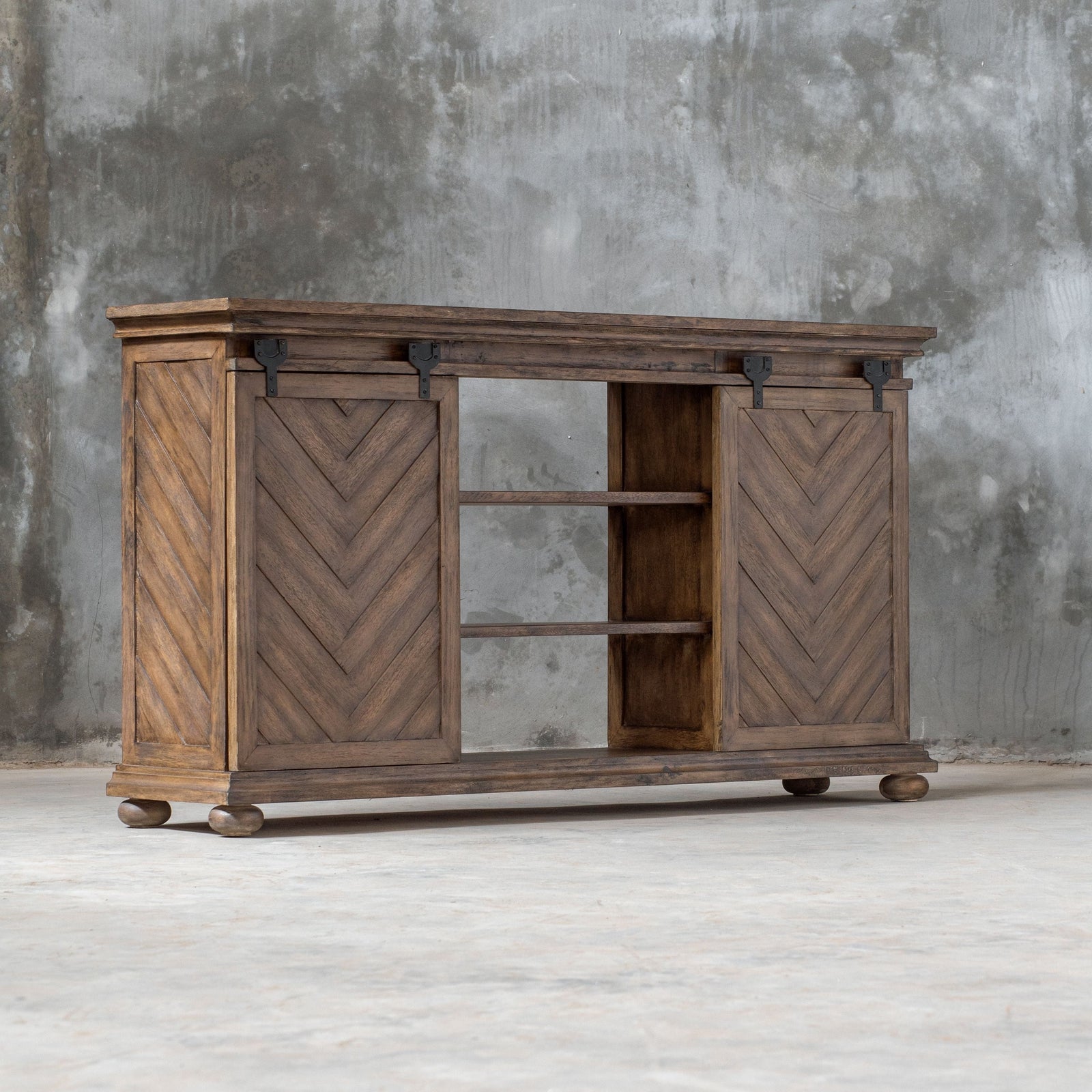 Uttermost Primalia Barn Door Media Console