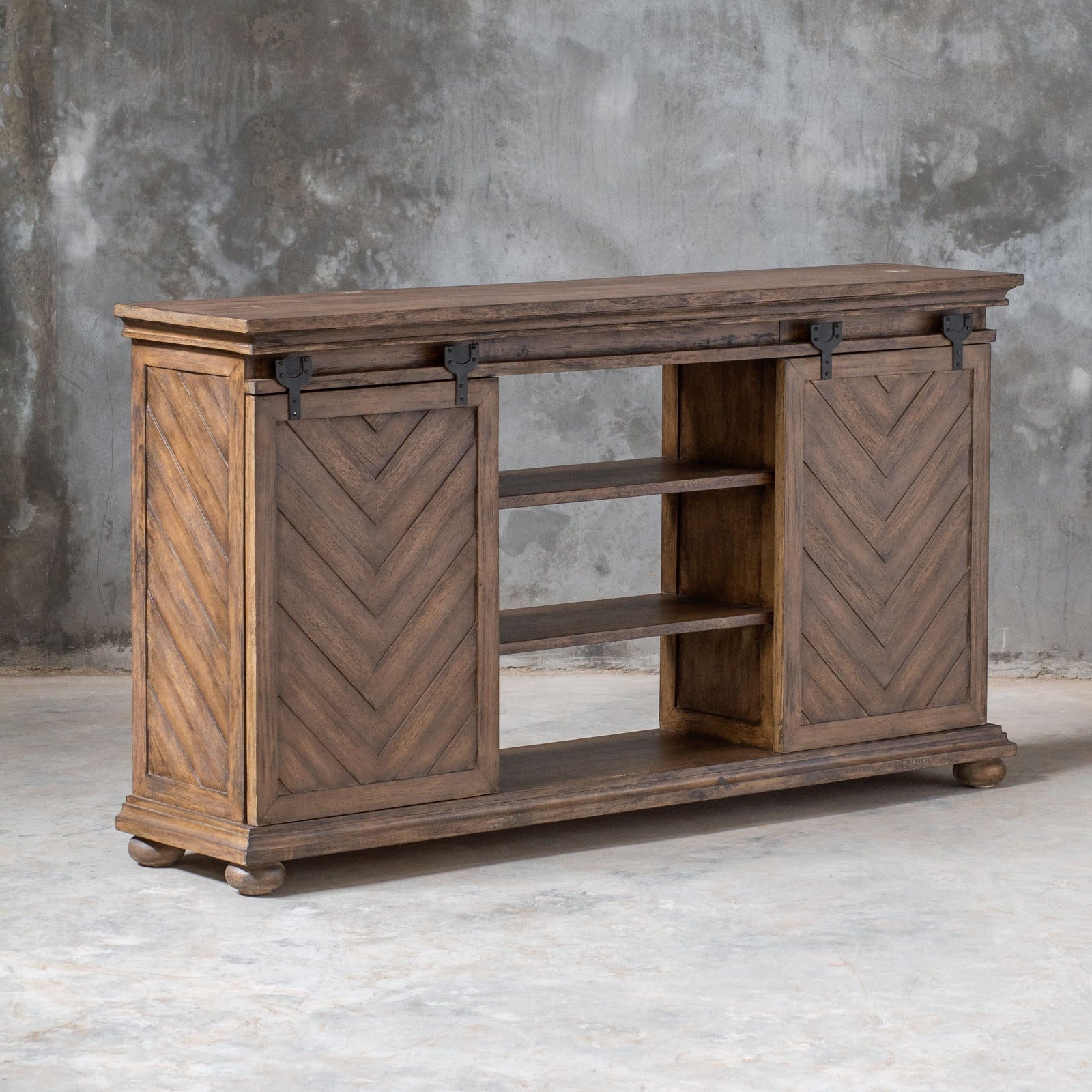 Uttermost Primalia Barn Door Media Console