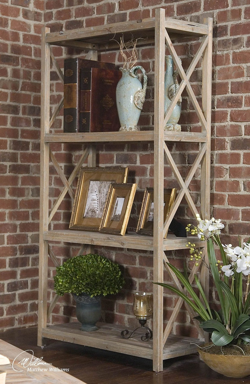 Uttermost Stratford Reclaimed Wood Etagere