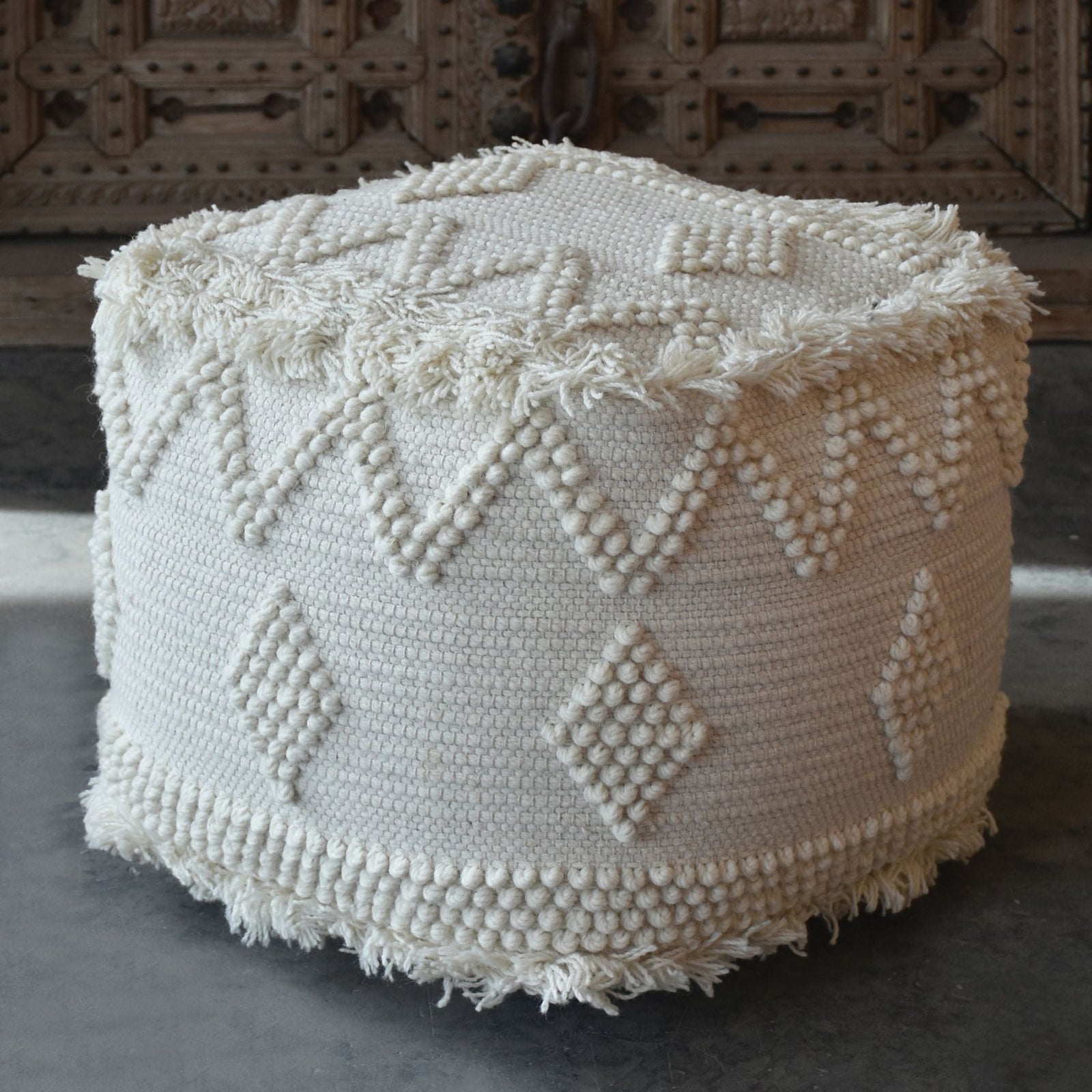 Uttermost Uriah Ivory Pouf Clearance