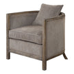 Uttermost Viaggio Gray Chenille Accent Chair