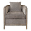 Uttermost Viaggio Gray Chenille Accent Chair