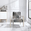 Uttermost Watercolor Gray Chenille Accent Chair