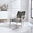 Uttermost Watercolor Gray Chenille Accent Chair
