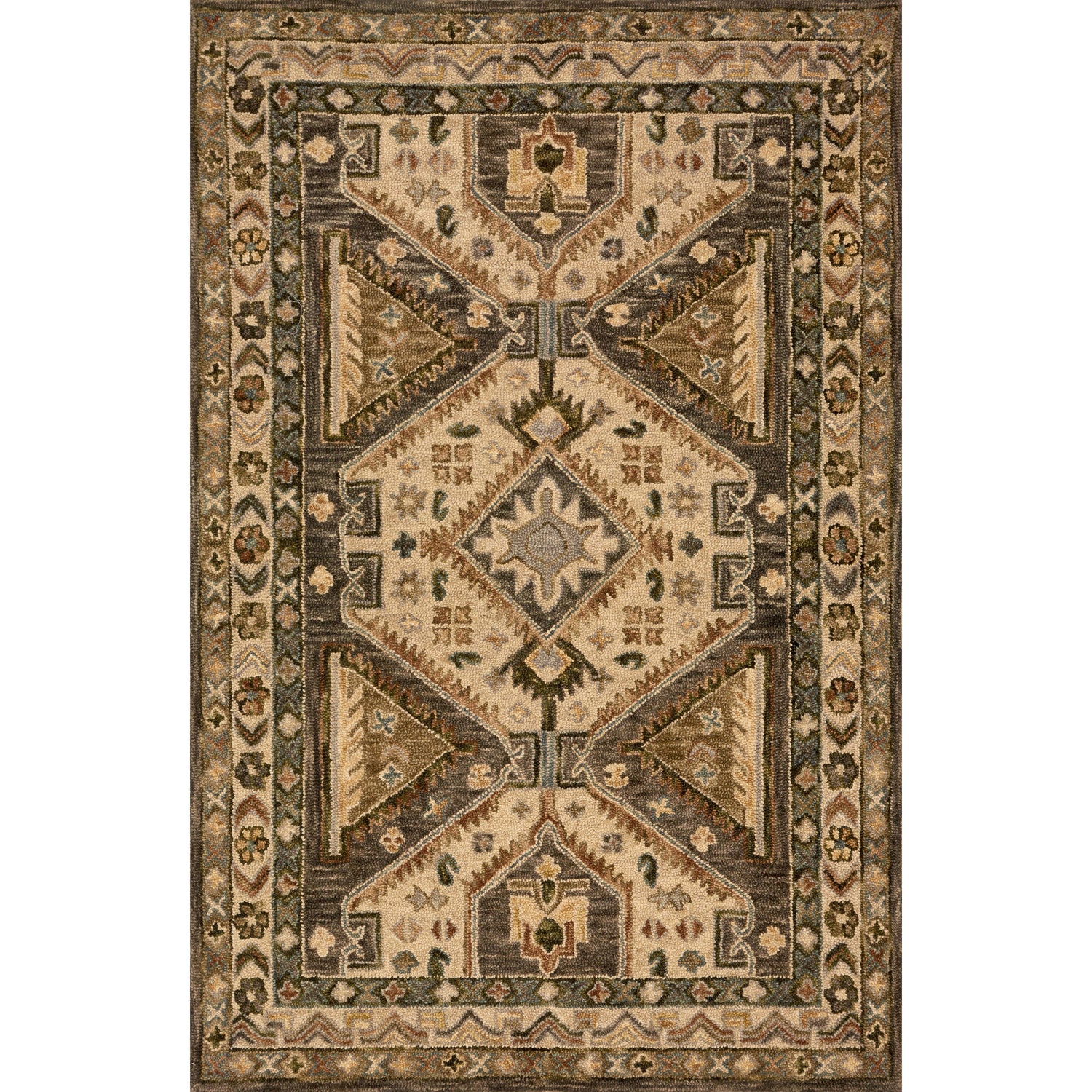 Loloi Victoria VK-07 Walnut / Beige Rug