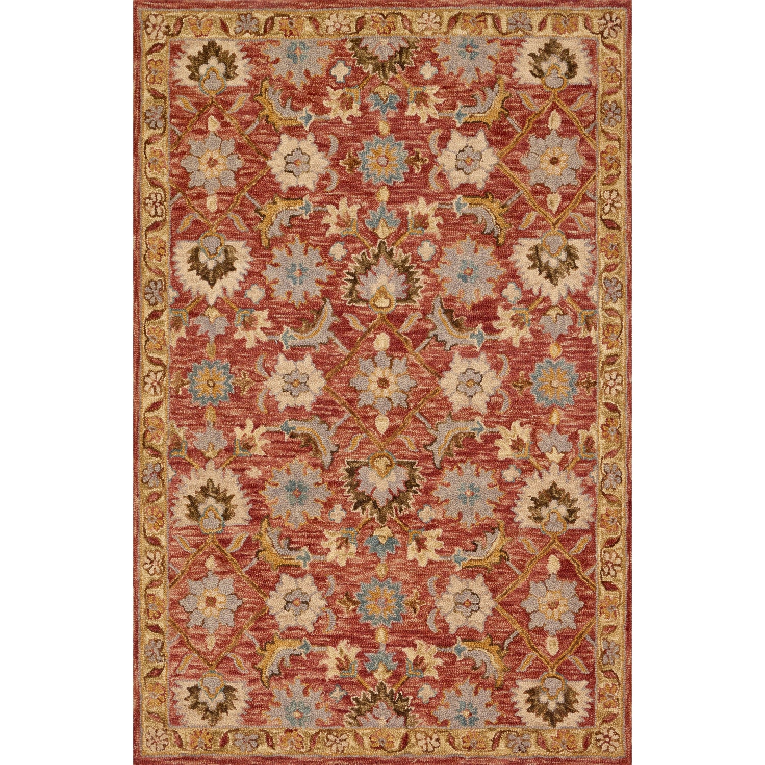 Loloi Victoria VK-09 Terracotta / Gold Rug