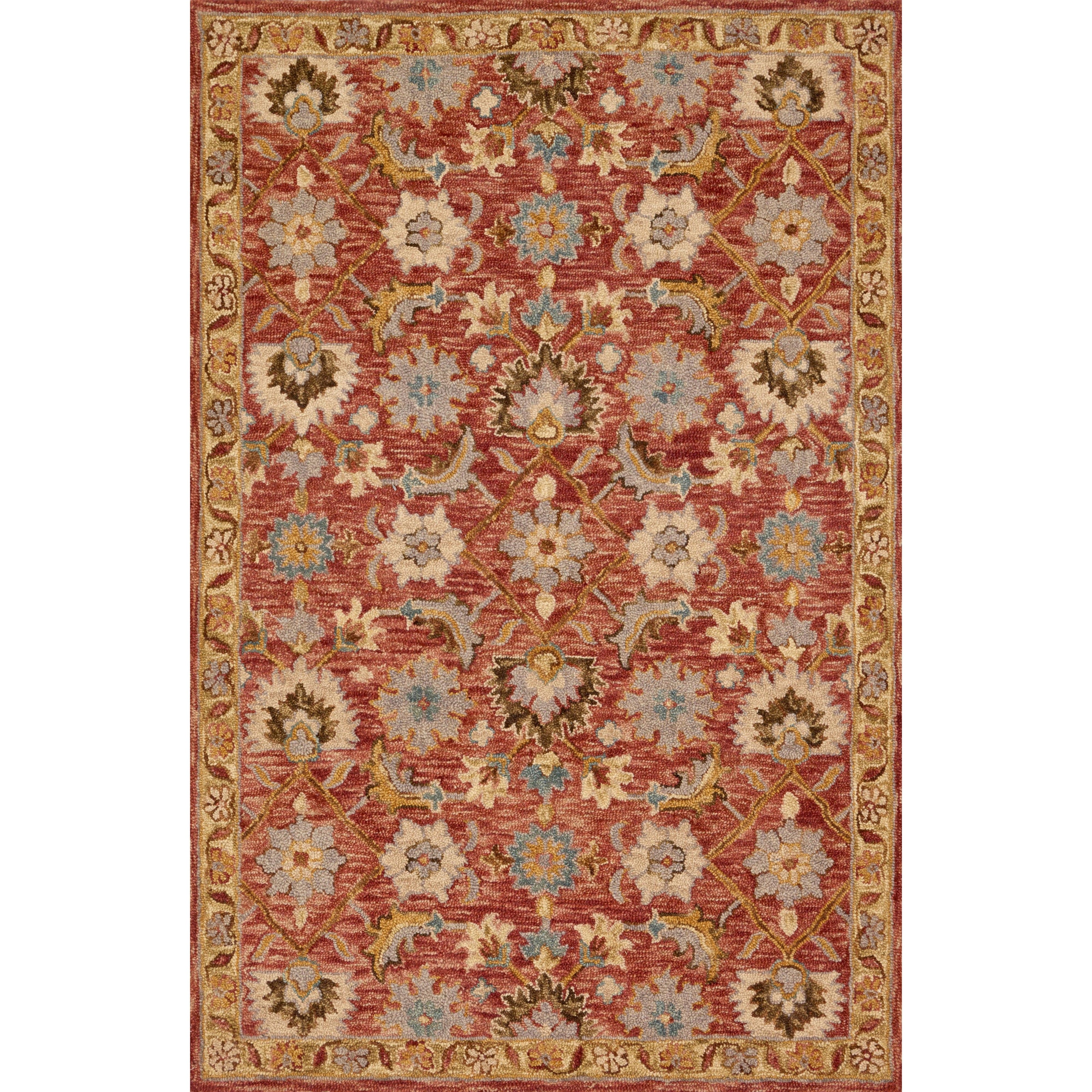 Loloi Victoria VK-09 Terracotta / Gold Rug