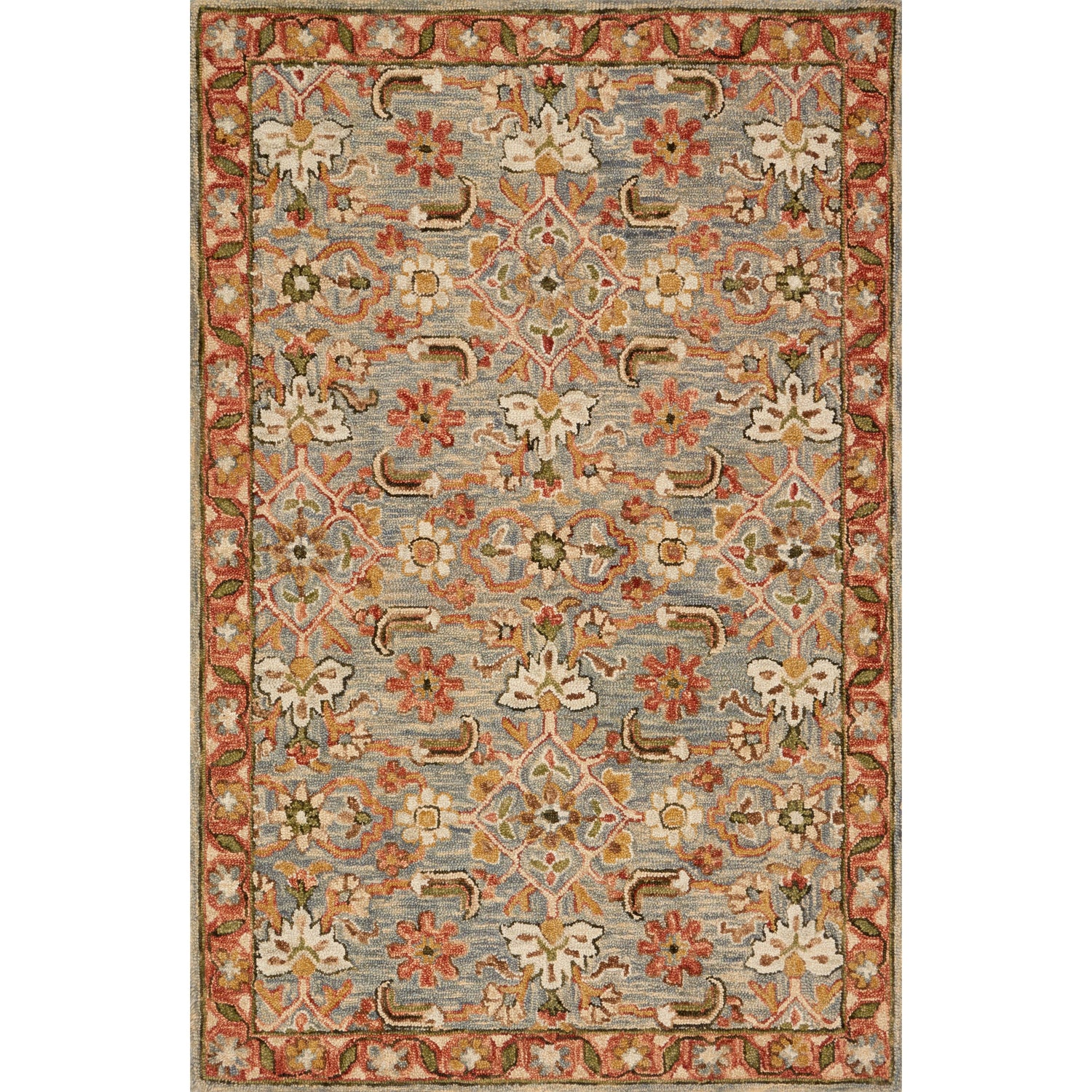 Loloi Victoria VK-10 Slate / Terracotta Rug
