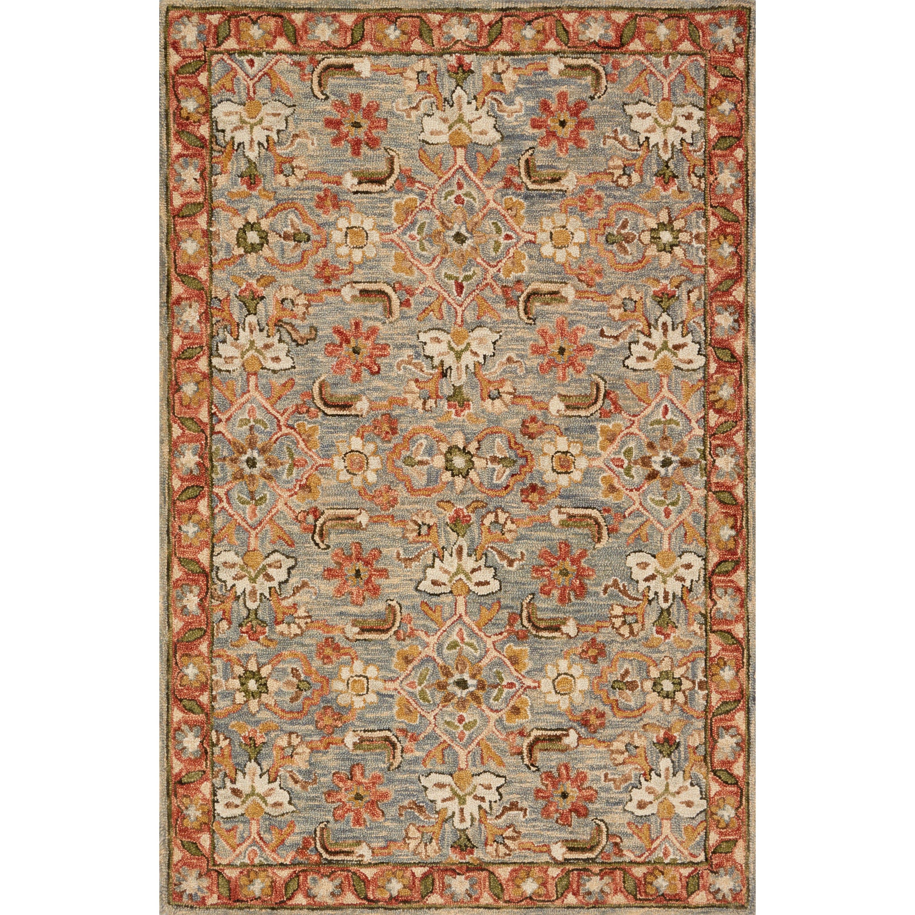 Loloi Victoria VK-10 Slate / Terracotta Rug