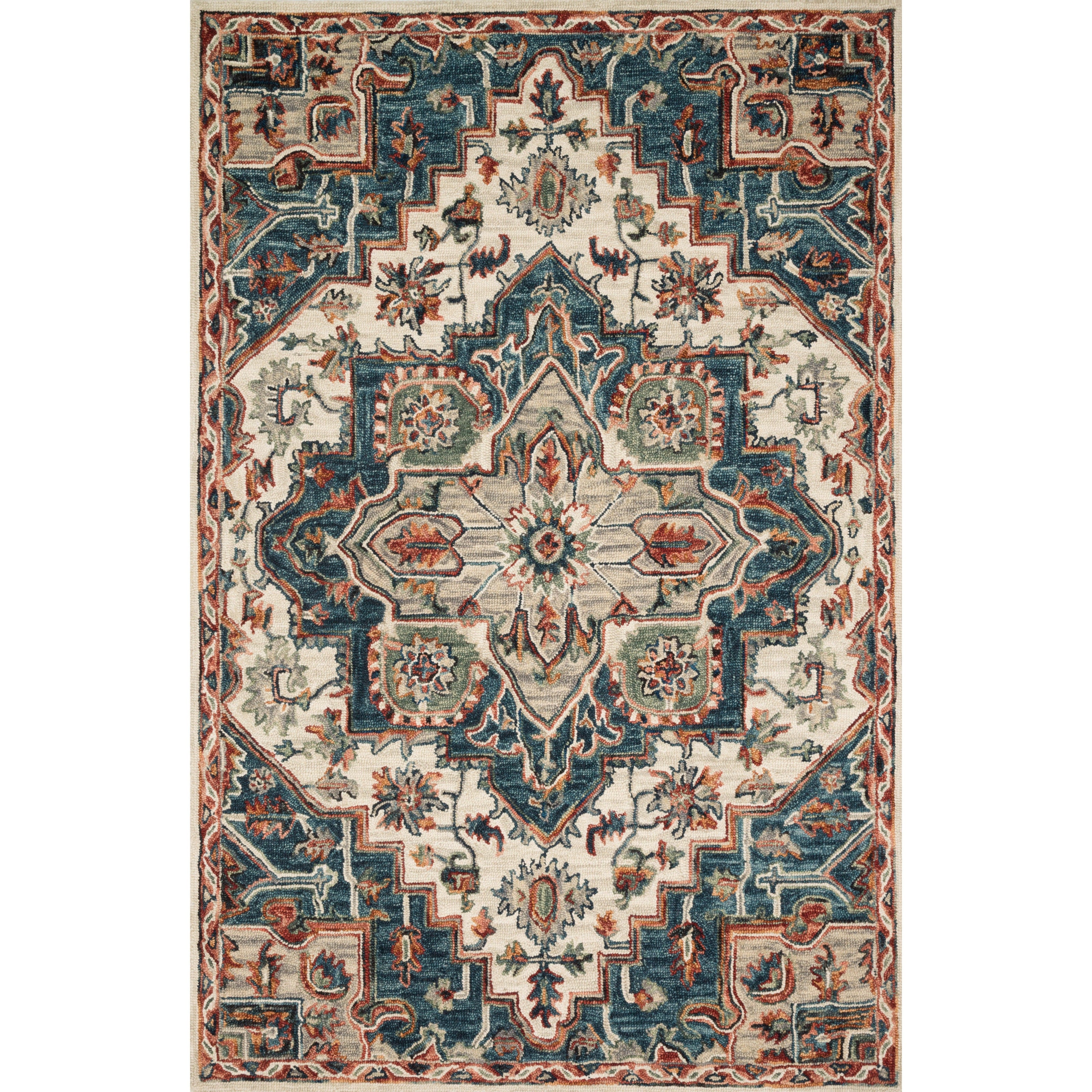 Loloi Victoria VK-16 Blue / Red Rug