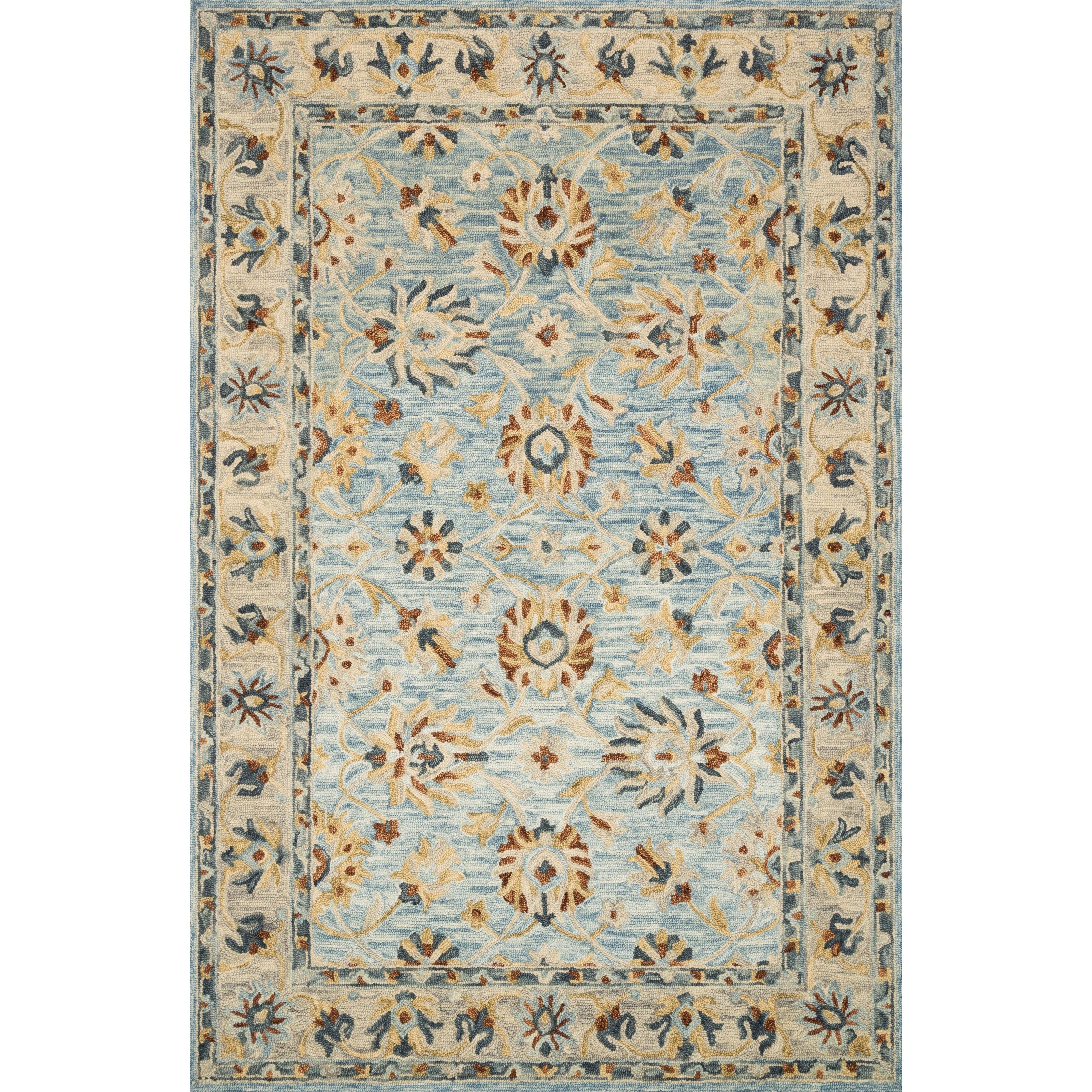 Loloi Victoria VK-18 Light Blue / Natural Rug
