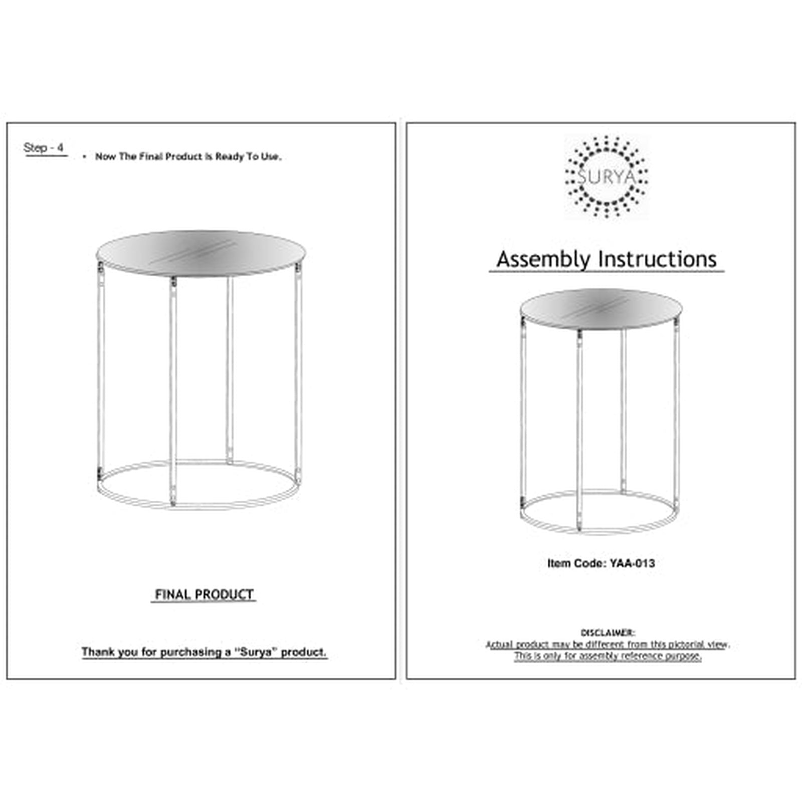 Livabliss by Surya Aryaa Round End Table Clearance