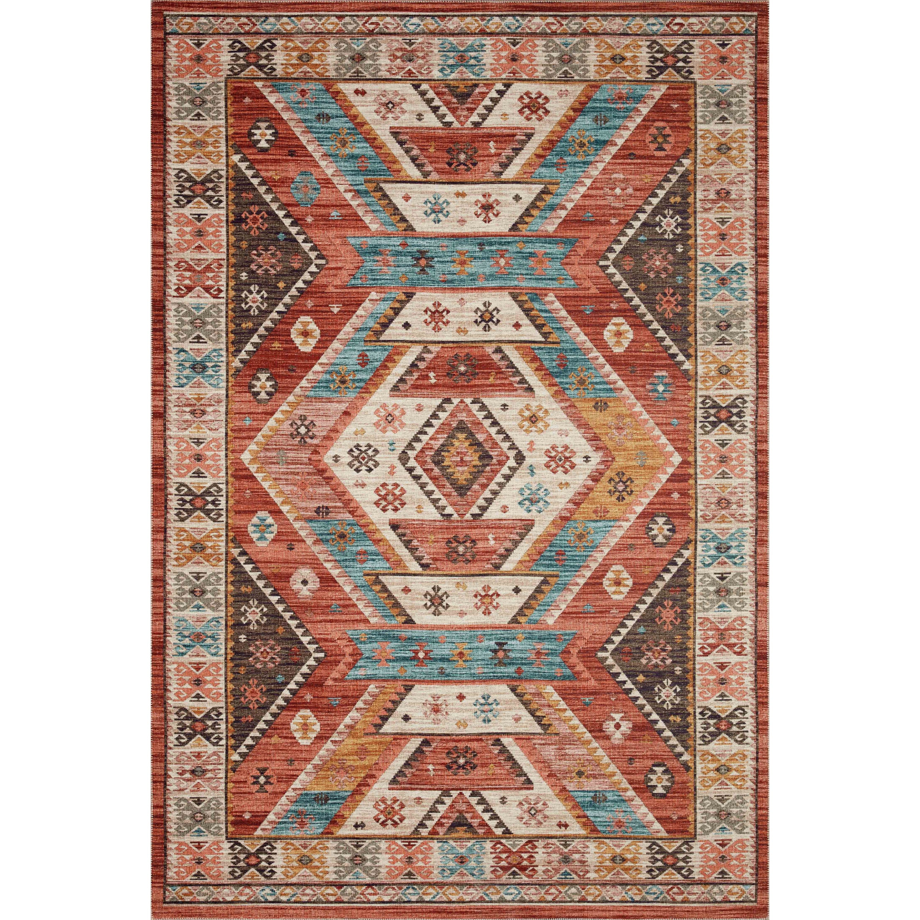 Loloi II Zion ZIO-05 Red / Multi Rug