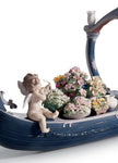 Lladro Gondola of Love goddess Sculpture Limited Edition