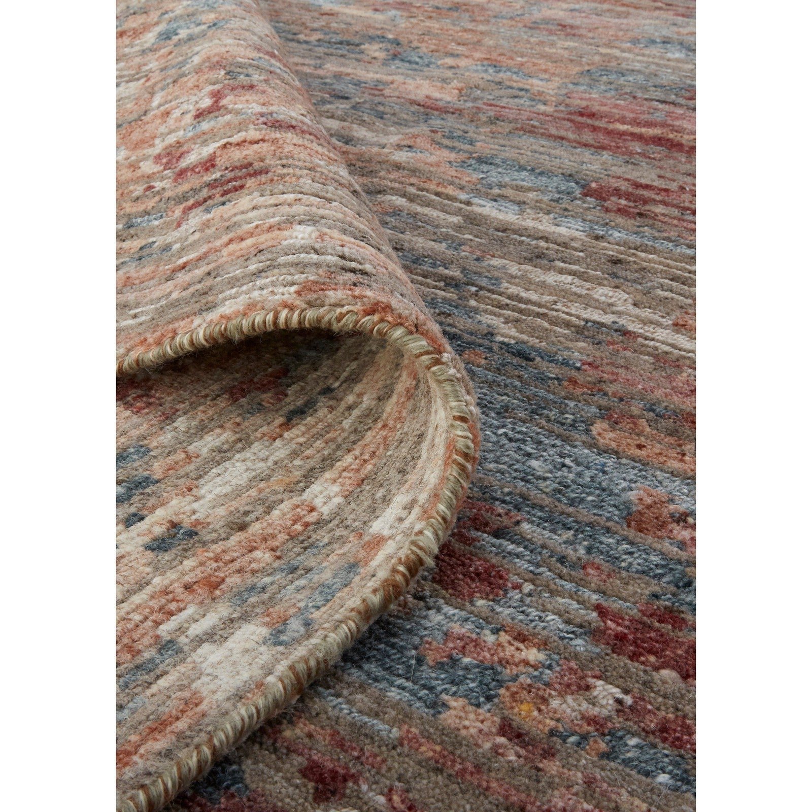 Feizy Conroe 6827F Modern Abstract in Red/Blue