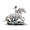 Lladro Riding her horse on the seashore Horse & Woman Figurine