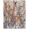Feizy Gilmore 39MPF Modern Watercolor Rug in Blue/Orange/Gray