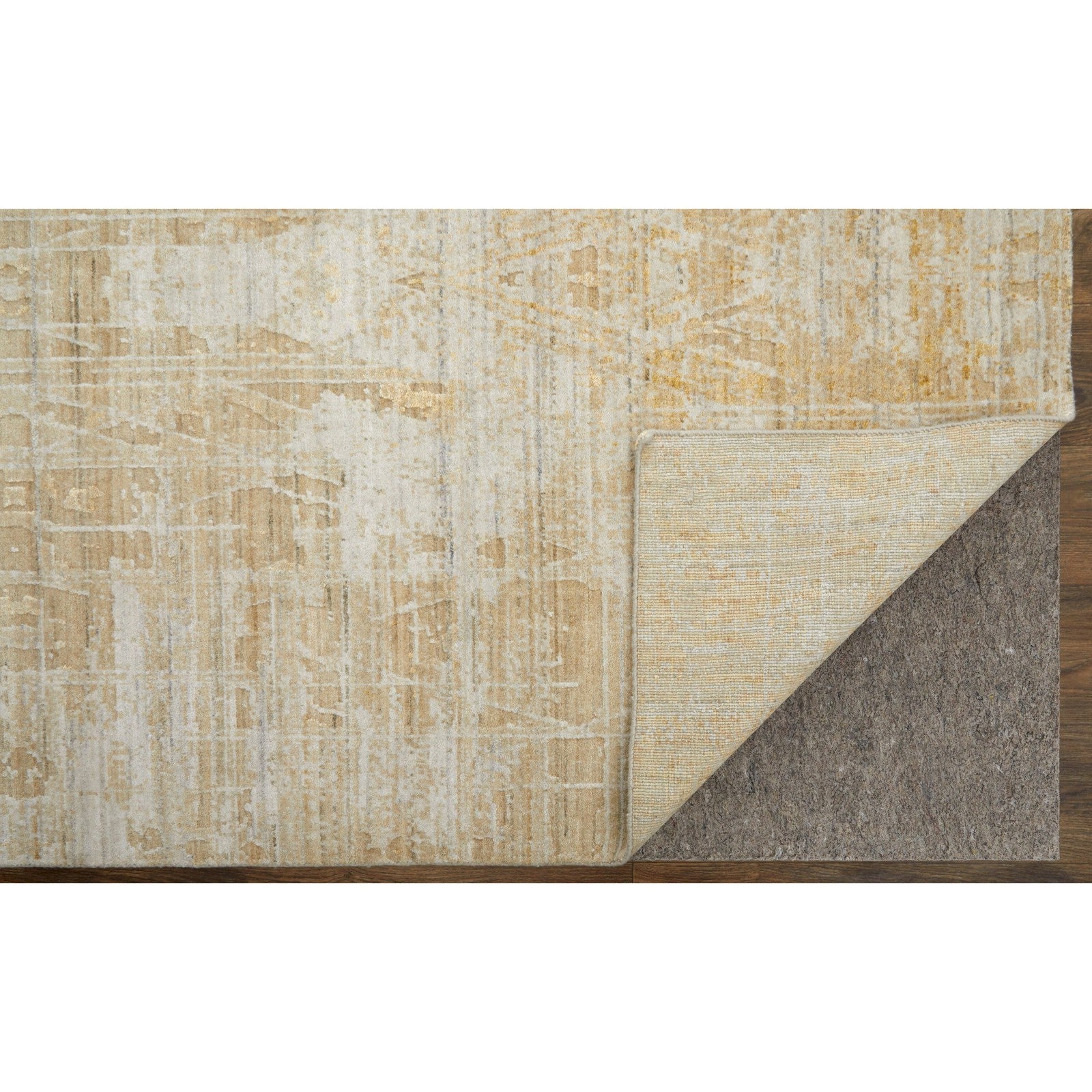 Feizy Eastfield 69FPF Modern Abstract in Yellow/Ivory/Gold
