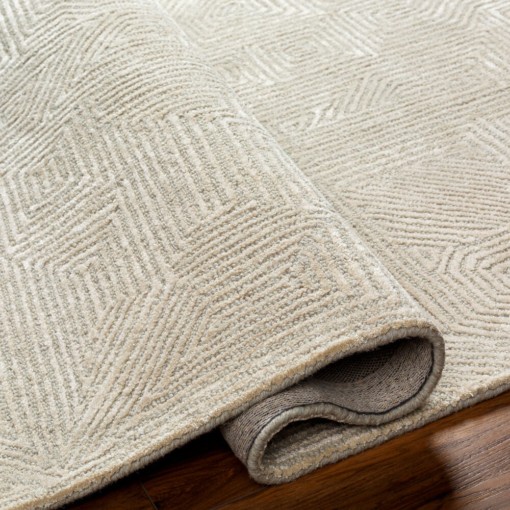 Surya Addison ADD-2304 Handmade Rug Cream and Light Gray Clearance