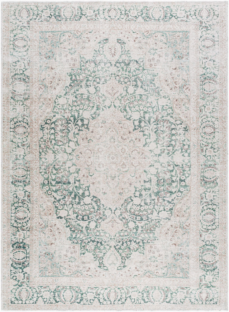 Livabliss by Surya Amelie AML-2393 Machine Woven Rug Cream/Medium Green/Olive