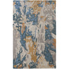Feizy Everley 8645F Modern Abstract in Gray/Blue/Gold
