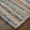 Feizy Mynka 39IEF Transitional Stripes in Ivory/Blue/Orange