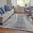 Feizy Brighton 69CGF Modern Abstract in Ivory/Blue/Gray
