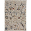 Feizy Kaia 39GPF Transitional Floral & Botanical in Ivory/Orange/Blue
