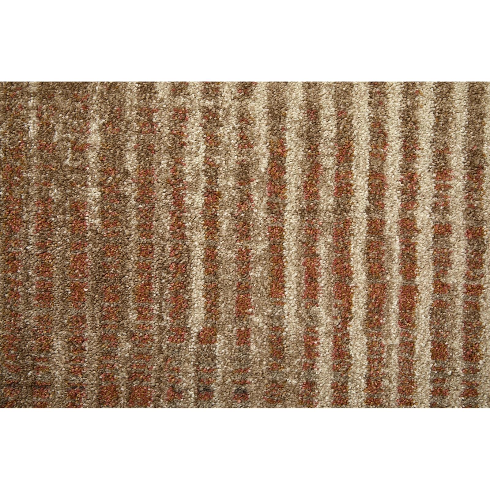 Feizy Eden 39QPF Modern Abstract Rug in Ivory/Taupe/Pink