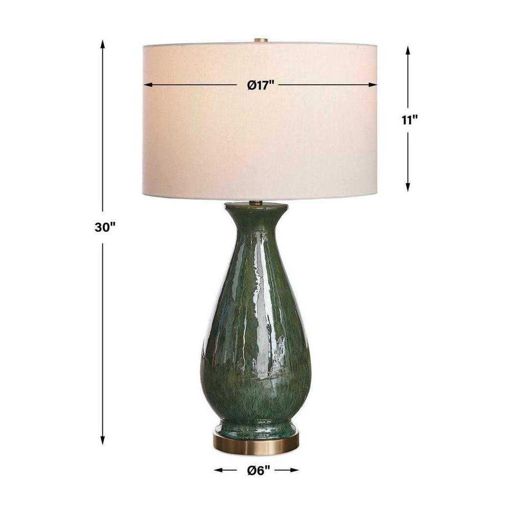 Uttermost Colestin Deep Green Table Lamp