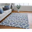 Feizy Mynka 39ICF Transitional Diamond in Blue/Ivory