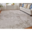 Feizy Prasad 39NAF Modern Abstract in Ivory/Taupe/Silver