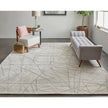 Feizy Whitton 8894F Modern Abstract Rug in Ivory/Gray