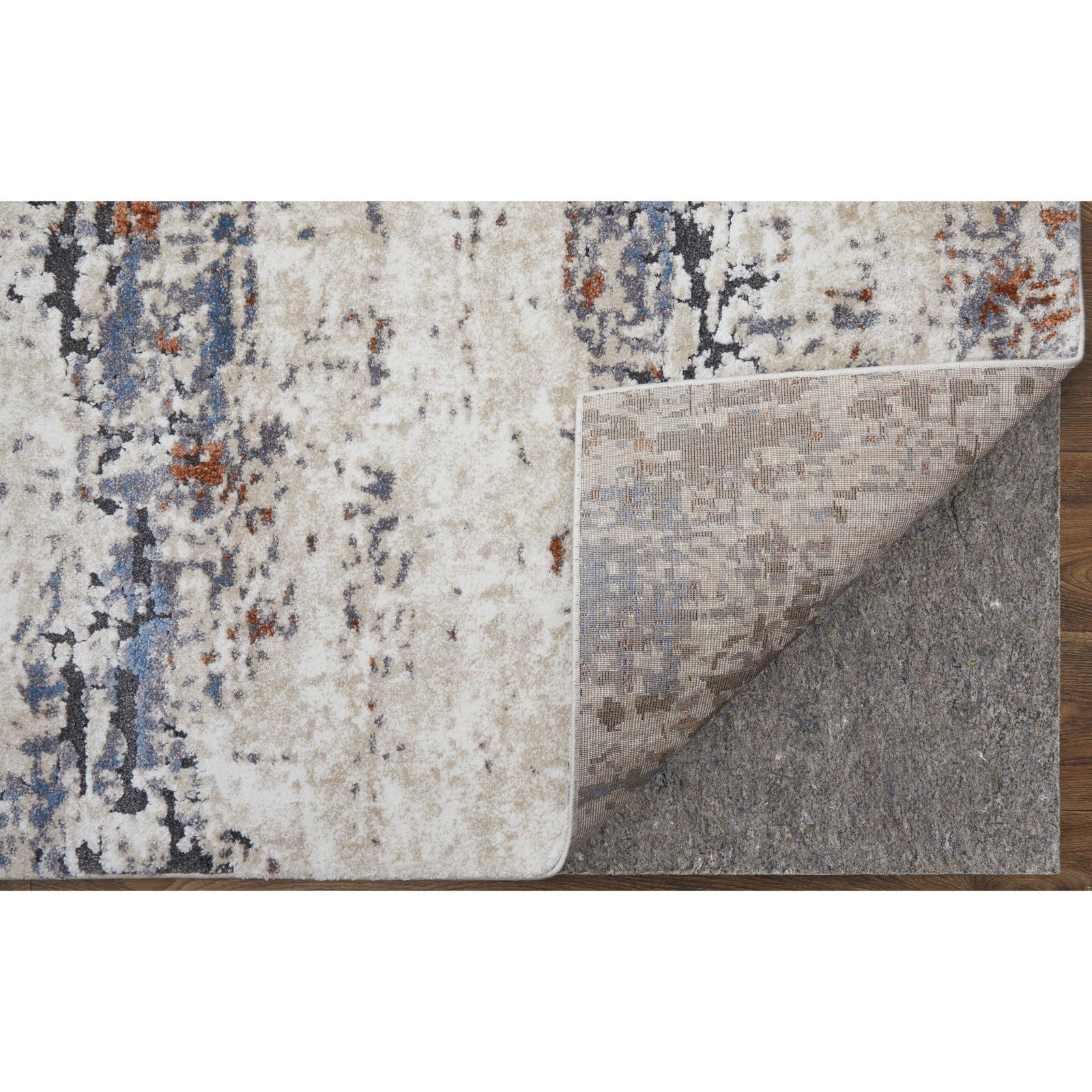 Feizy Gilmore 39MLF Modern Abstract in Ivory/Blue/Gray