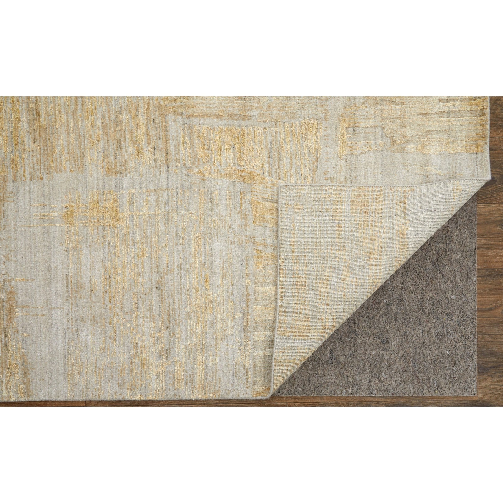 Feizy Eastfield 69FTF Modern Abstract in Yellow/Ivory/Gold