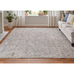 Feizy Pasha 39M6F Transitional Distressed in Ivory/Blue/Tan