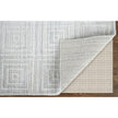 Feizy Redford 8670F Transitional Solid in White/Silver
