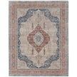Feizy Marquette 39GRF Transitional Medallion in Gray/Red/Blue