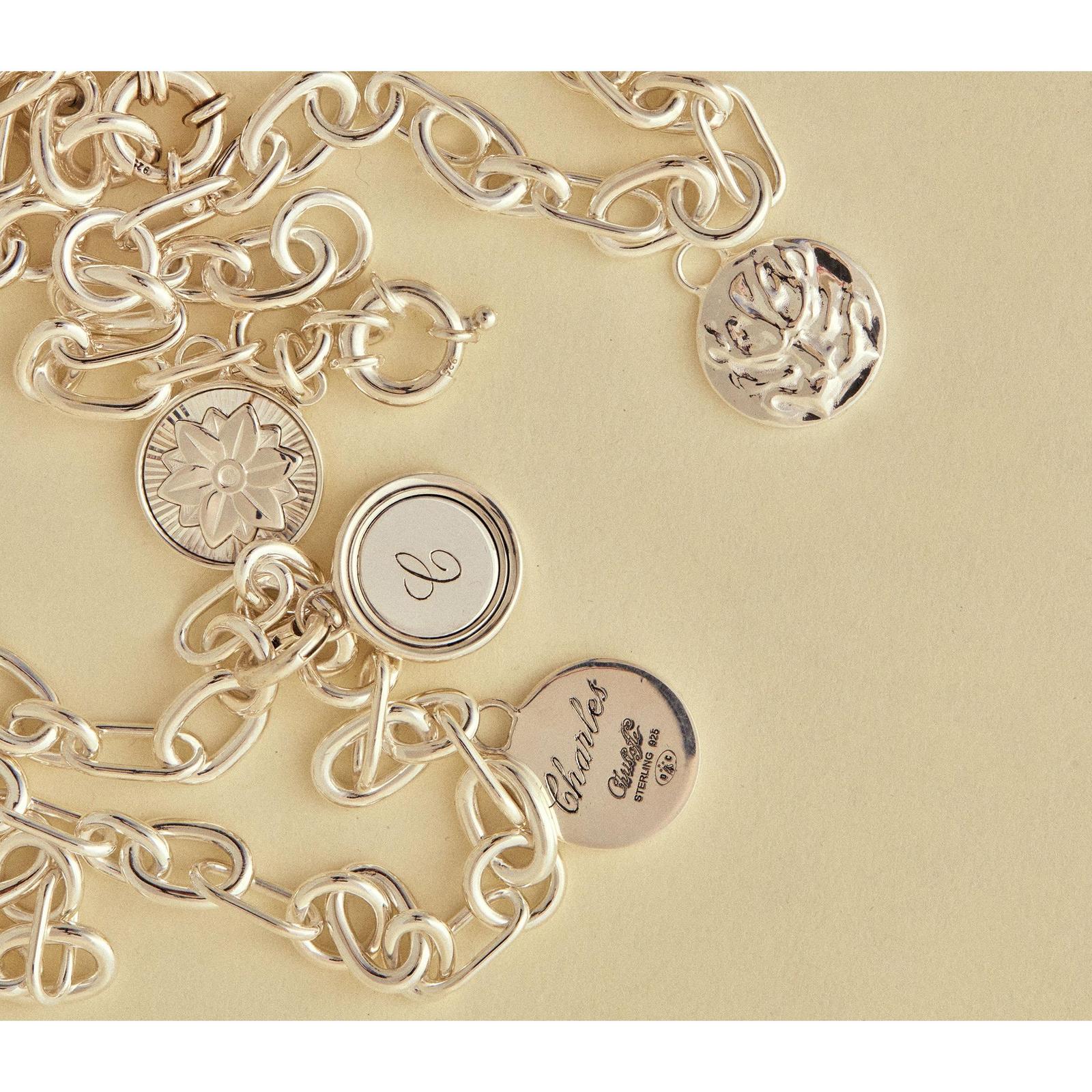 Christofle Chri-Chri Sterling Silver Medal  With Snape Hook Peau De Lion