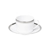 Christofle Malmaison Gilded Porcelain Tea Cup and Saucer