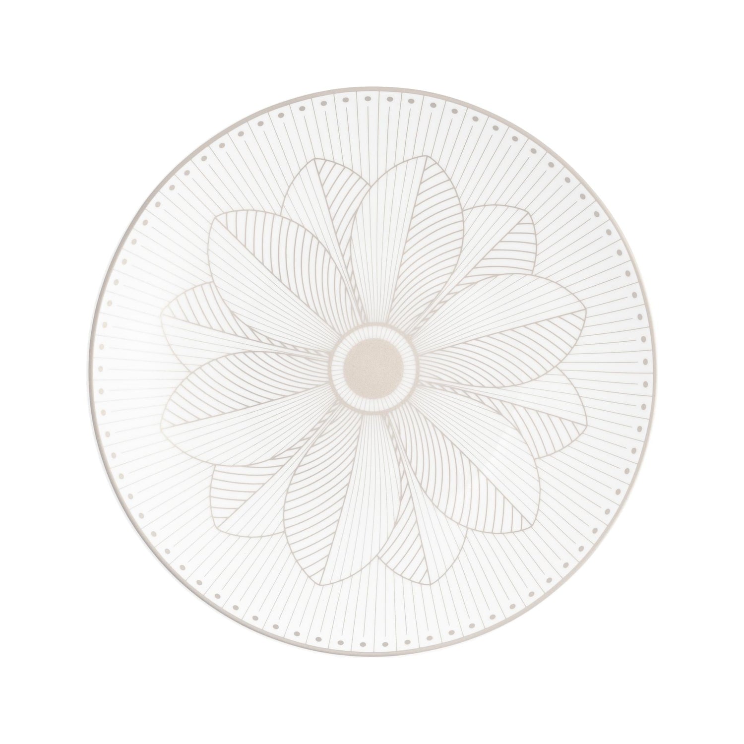 Christofle Malmaison Impériale Porcelain Bread Plate Platinium Finish