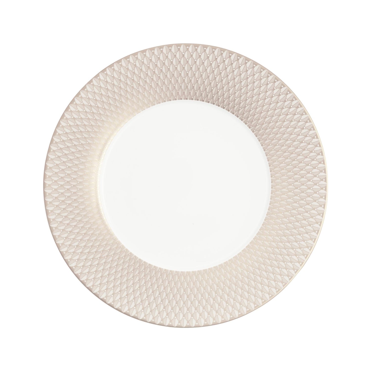 Christofle Malmaison Impériale Porcelain Underplate Platinium Finish