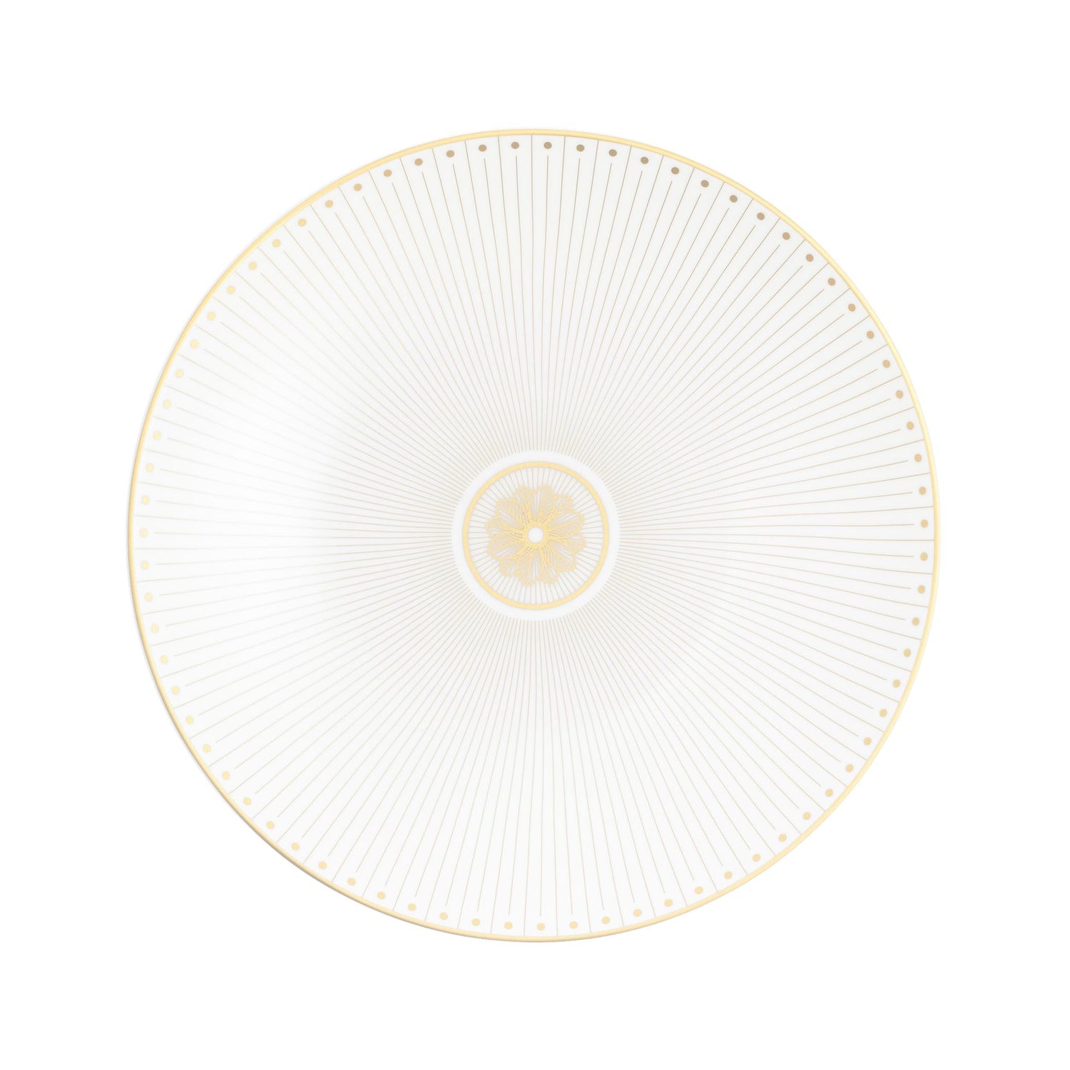 Christofle Malmaison Impériale Dessert Plate Porcelain Gold