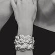 Christofle Babylone Sterling Silver Cuff Bracelet