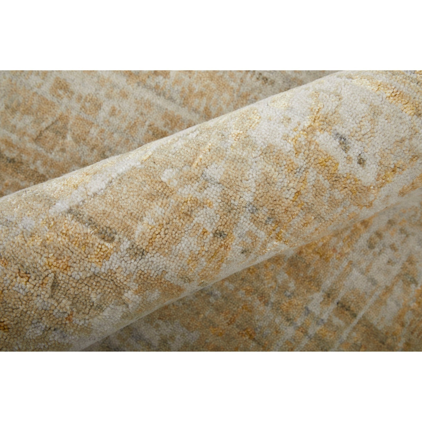 Feizy Eastfield 69FPF Modern Abstract in Yellow/Ivory/Gold